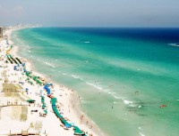 Floridské pláže bývají často plné turistů